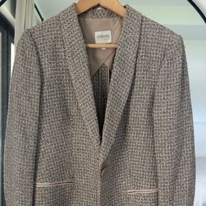 Armani Collezioni Womens Blazer Jacket Tweed Look, IT 44, US 8, Multicolor. NWT